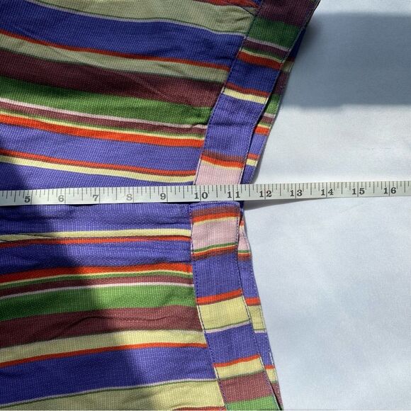 Free People La Paz Slim Crop Multicolored Striped Pants Size 6 - Picture 15 of 16